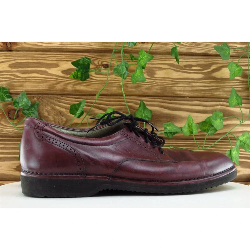 Dress Sports by Rockport Shoes Sz 10 M Red/Brown‎ Derby Oxfords Leather Men